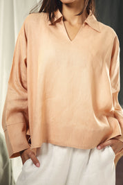 Oversized Blouse with V-Neck Simon