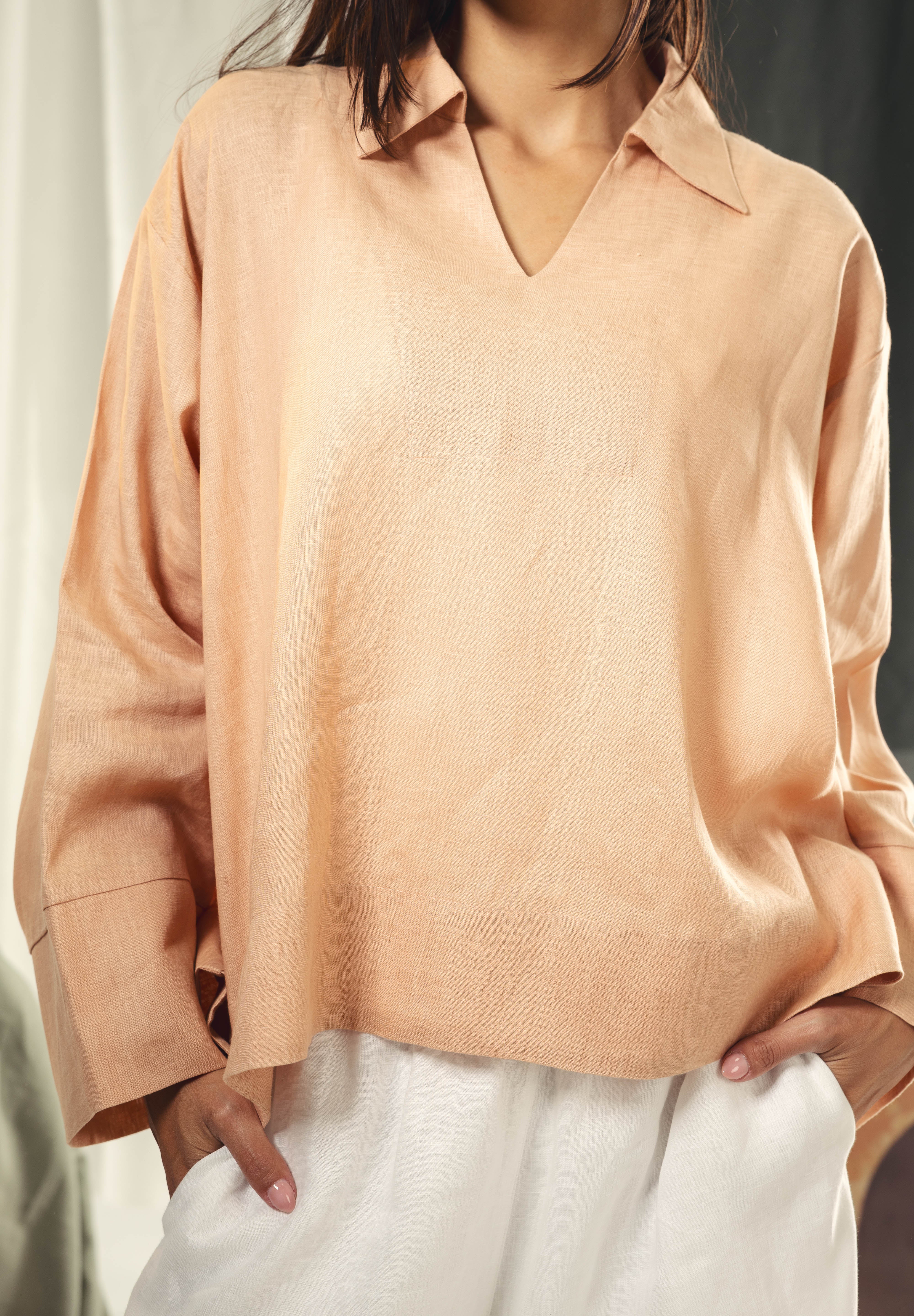 Oversized Blouse with V-Neck Simon