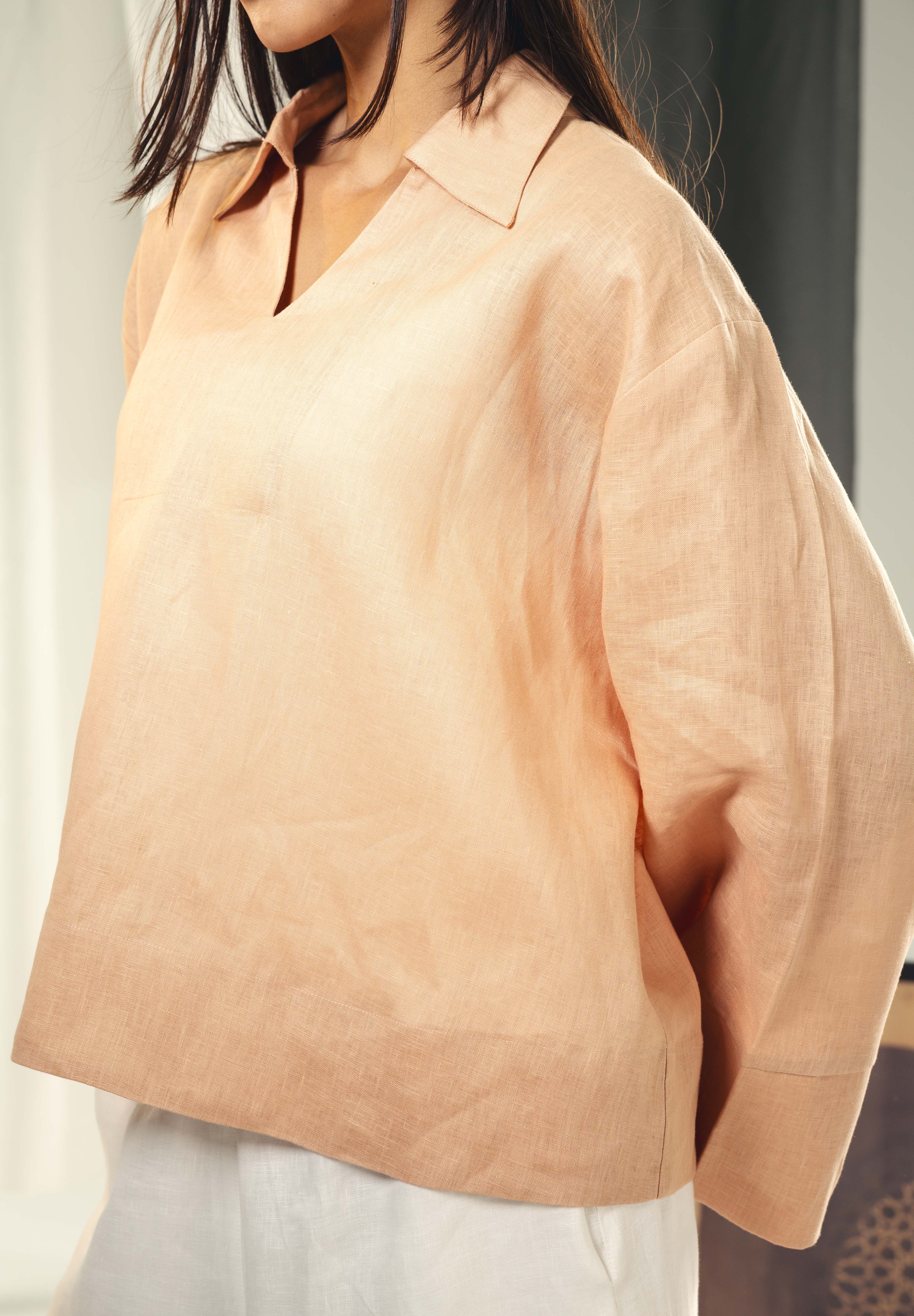 Oversized Blouse with V-Neck Simon