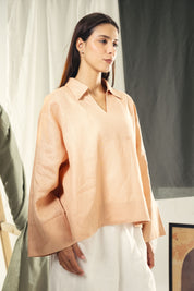 Oversized Blouse with V-Neck Simon