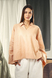 Oversized Blouse with V-Neck Simon