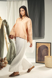 Oversized Blouse with V-Neck Simon