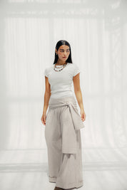 The Sunset Pants White & Cafe