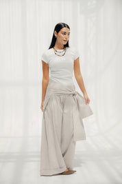 The Sunset Pants White & Cafe