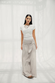The Sunset Pants White & Cafe