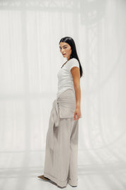 The Sunset Pants White & Cafe