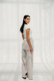 The Sunset Pants White & Cafe