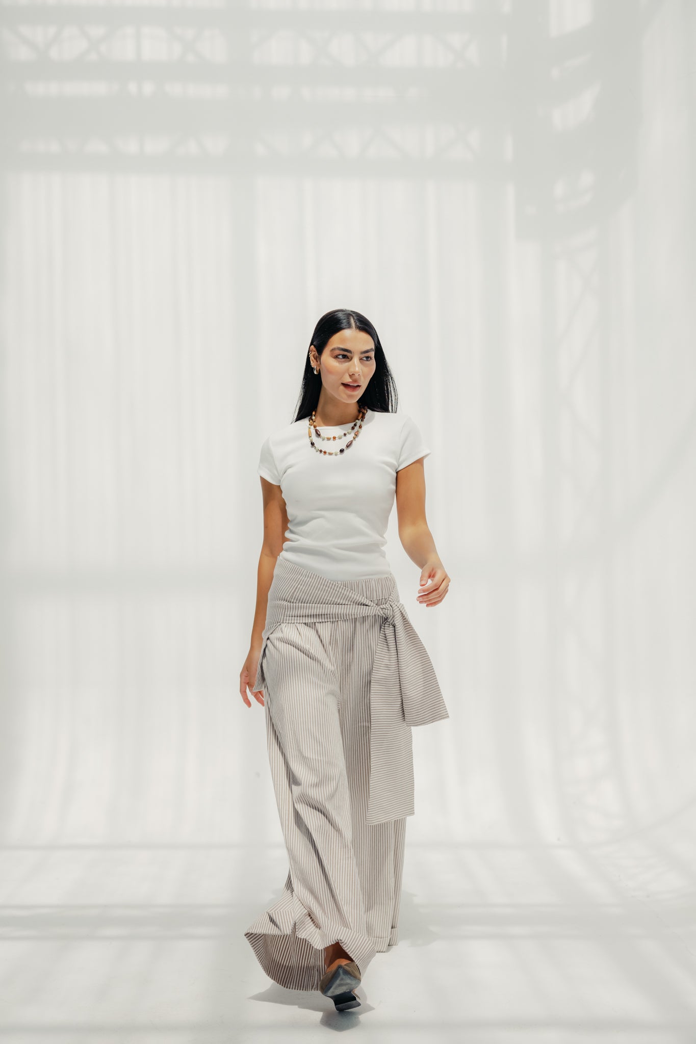 The Sunset Pants White & Cafe