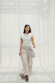 The Sunset Pants White & Cafe