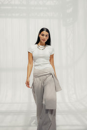 The Sunset Pants White & Cafe