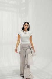 The Sunset Pants White & Cafe