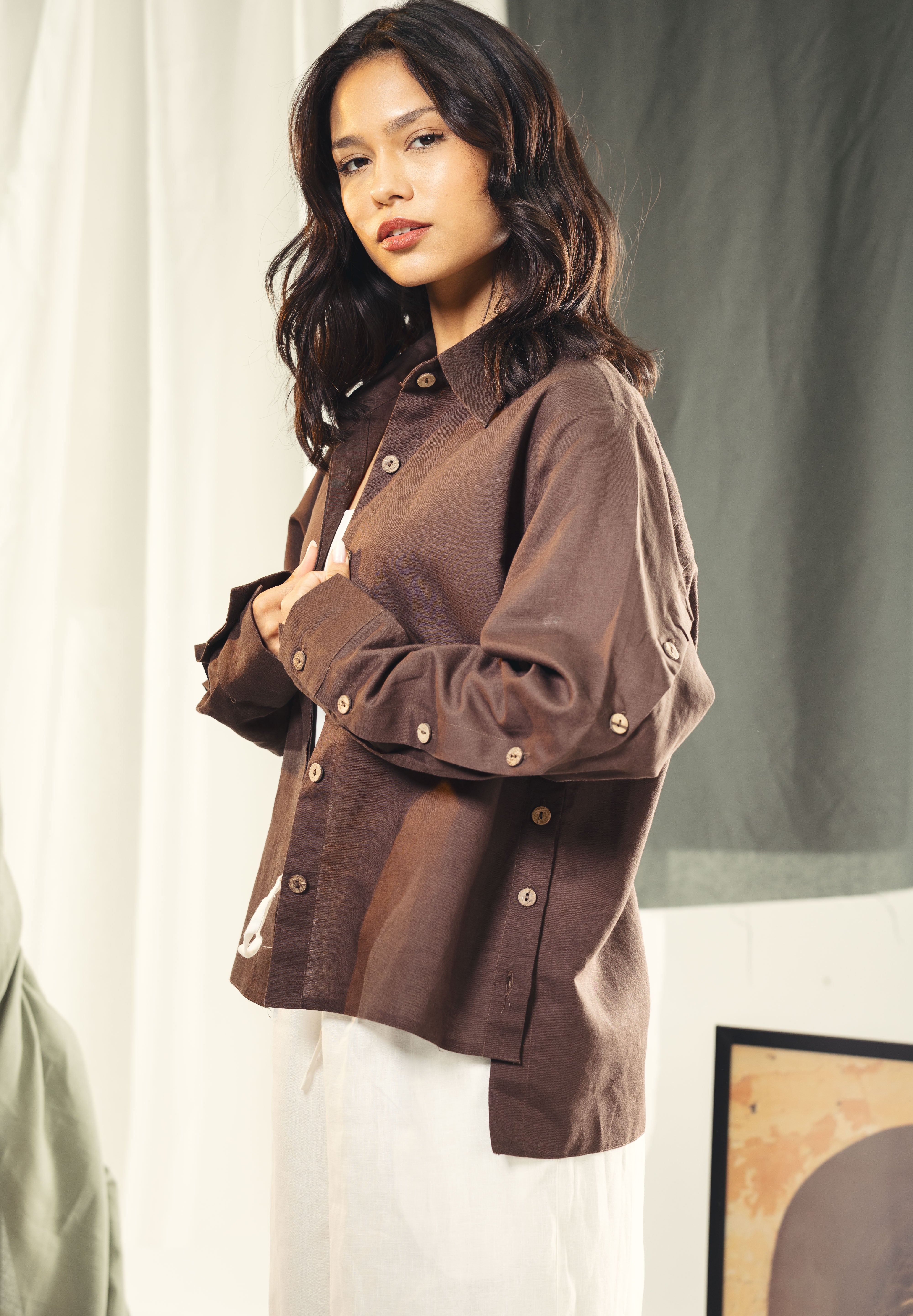 Woods button shirt Brown