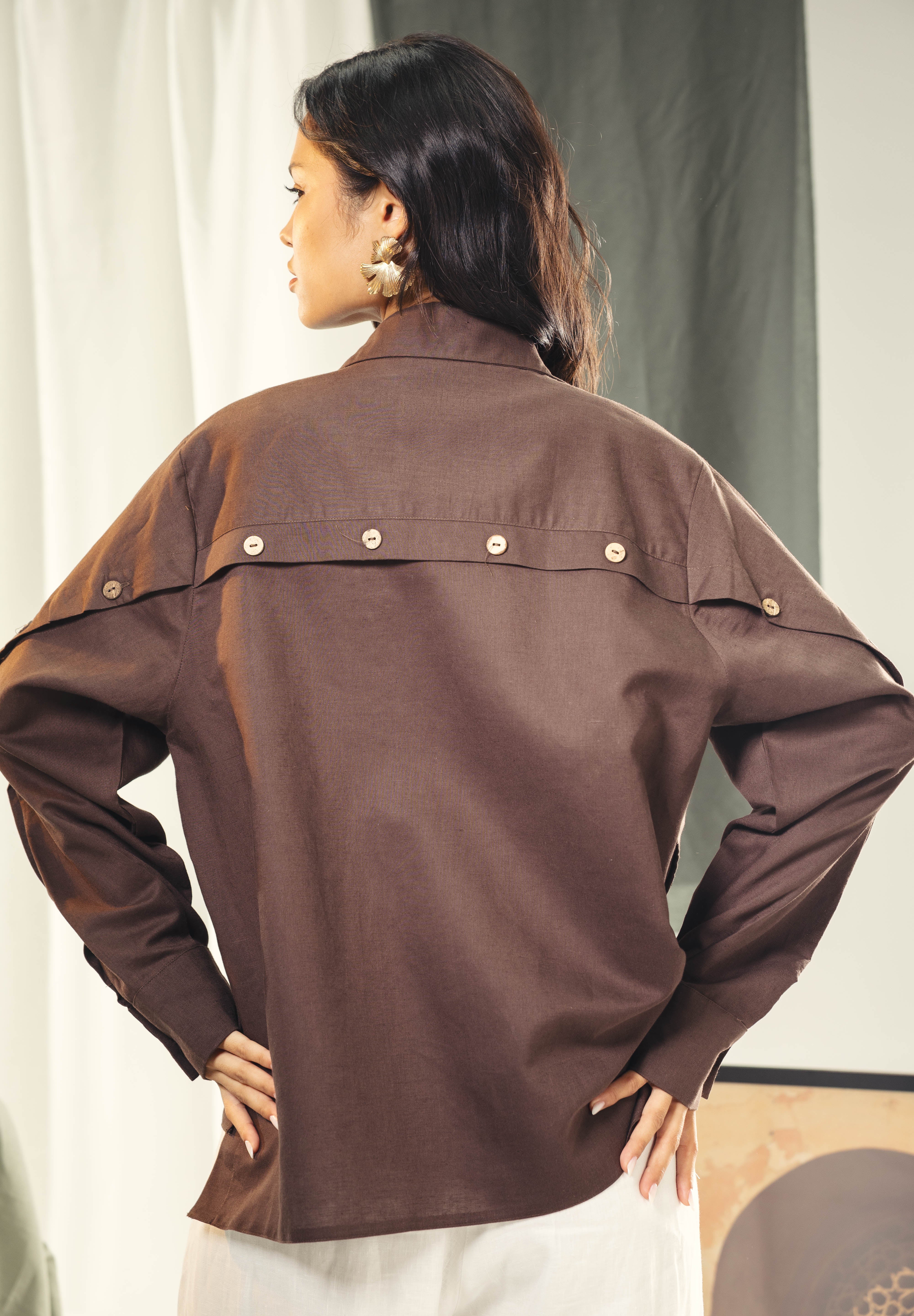 Woods button shirt Brown