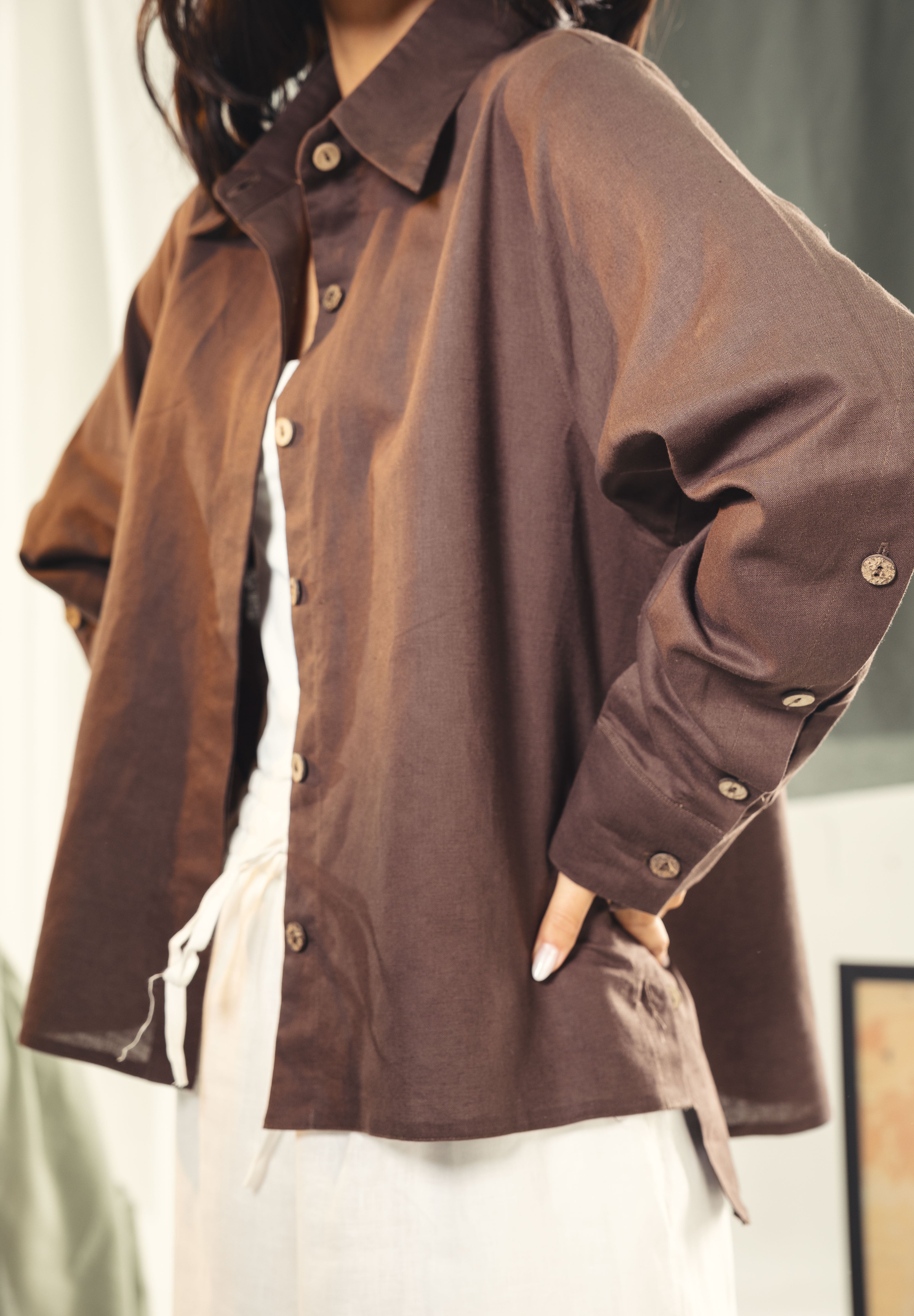 Woods button shirt Brown