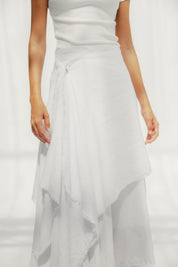 A Flowy skirt with different lengths White