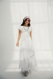 A Flowy skirt with different lengths White