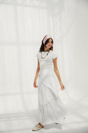 A Flowy skirt with different lengths White
