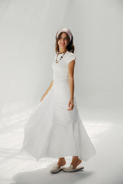A Flowy skirt with different lengths White