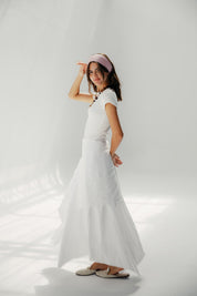 A Flowy skirt with different lengths White
