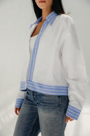 The Sienna chemise White And Baby Blue