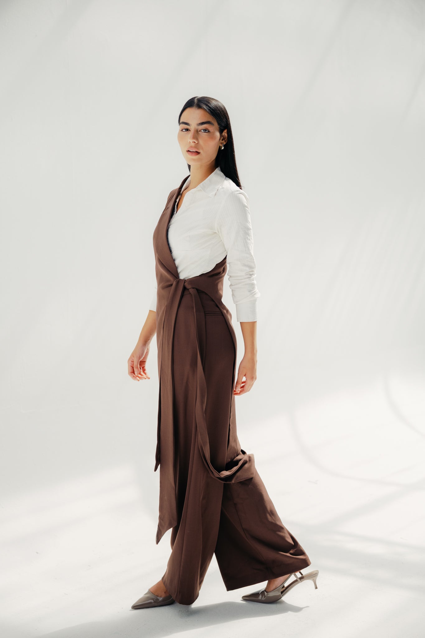 The Elara vest Brown