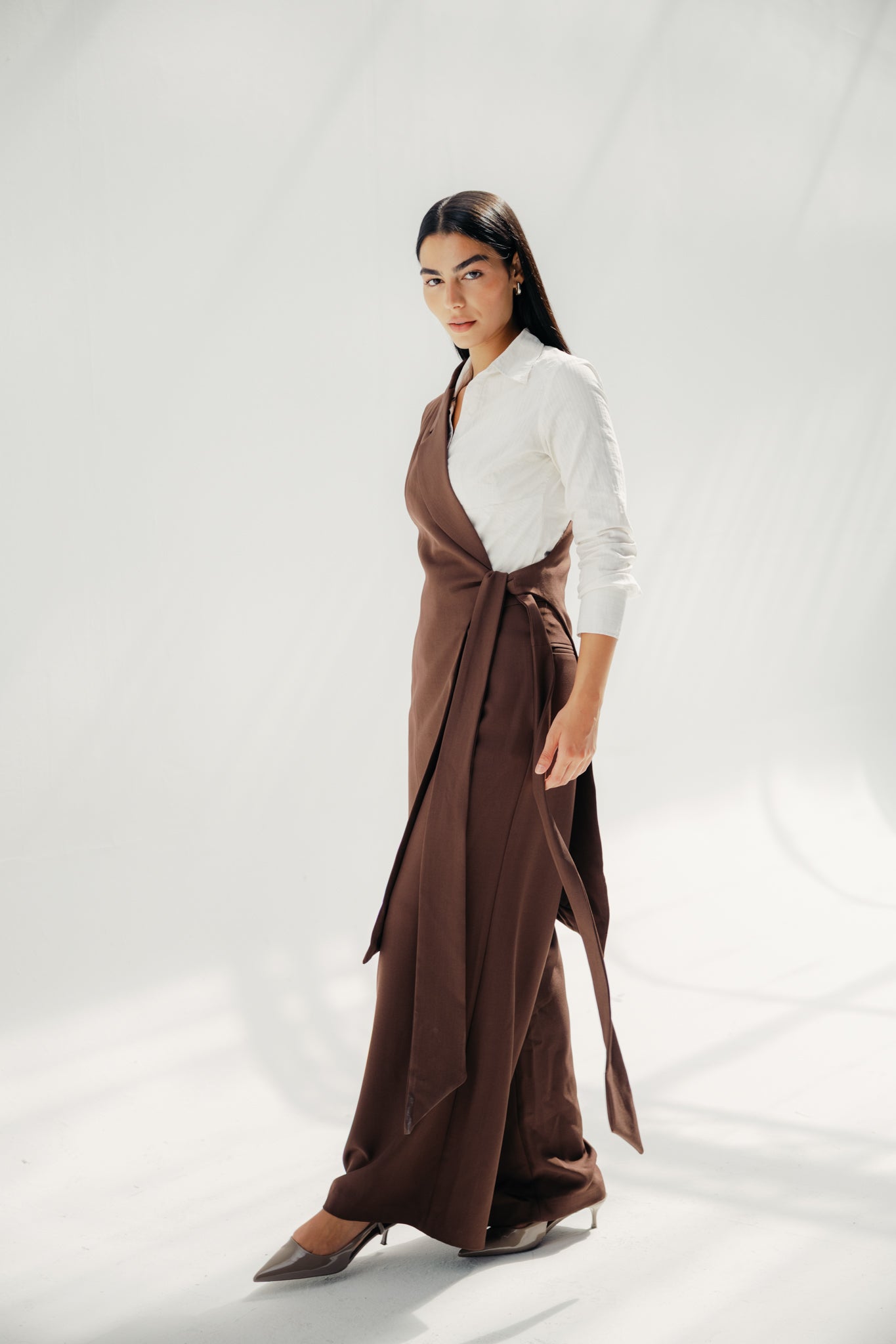 The Elara vest Brown