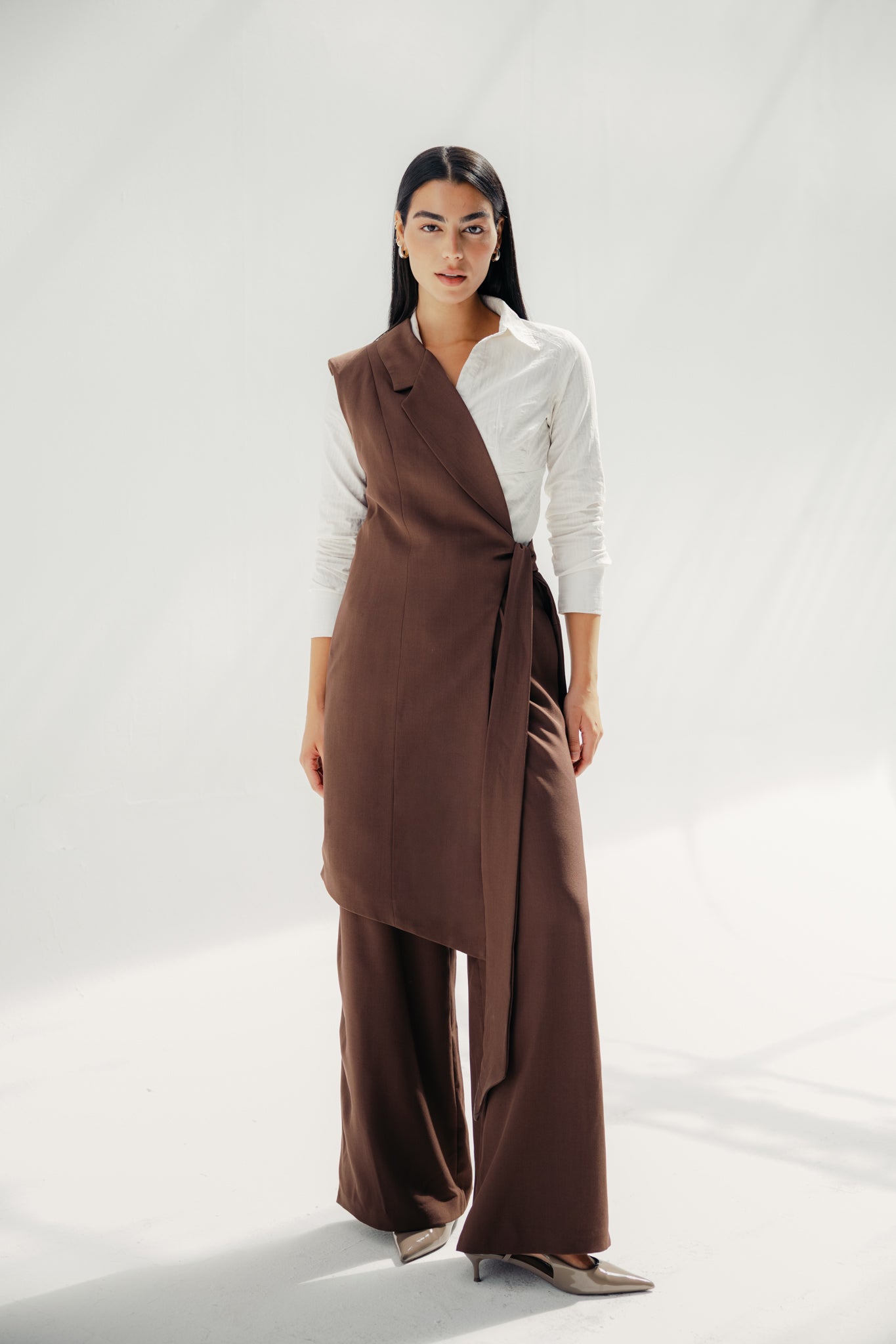 The Elara vest Brown