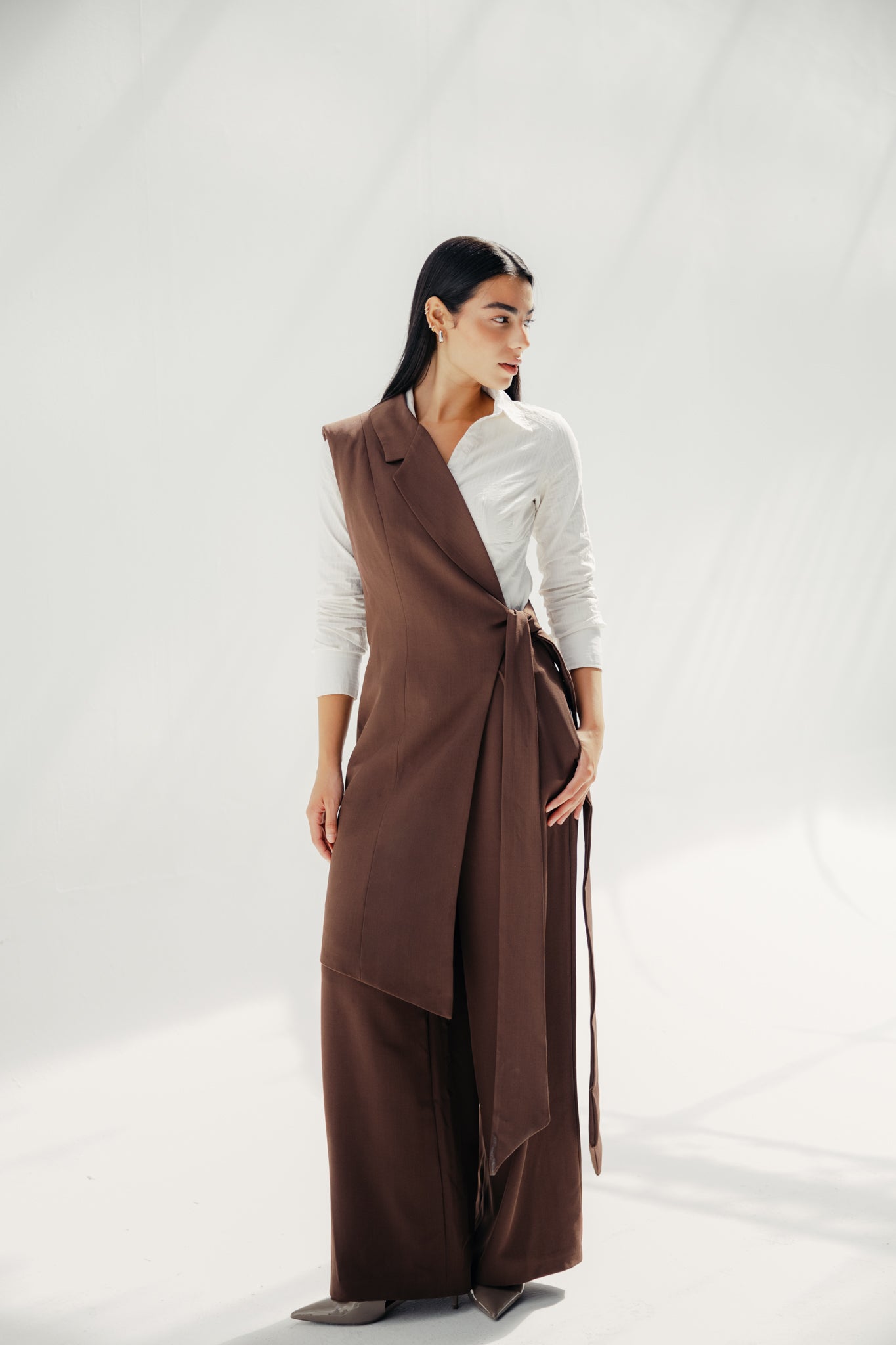 The Elara vest Brown