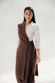 The Elara vest Brown