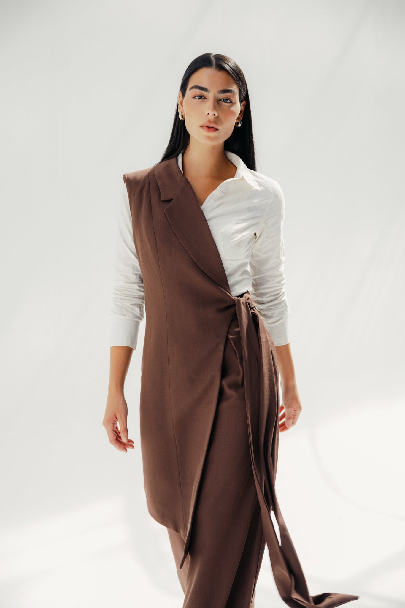 The Elara vest Brown