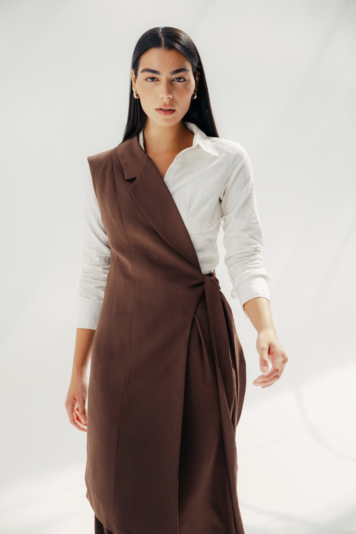 The Elara vest Brown