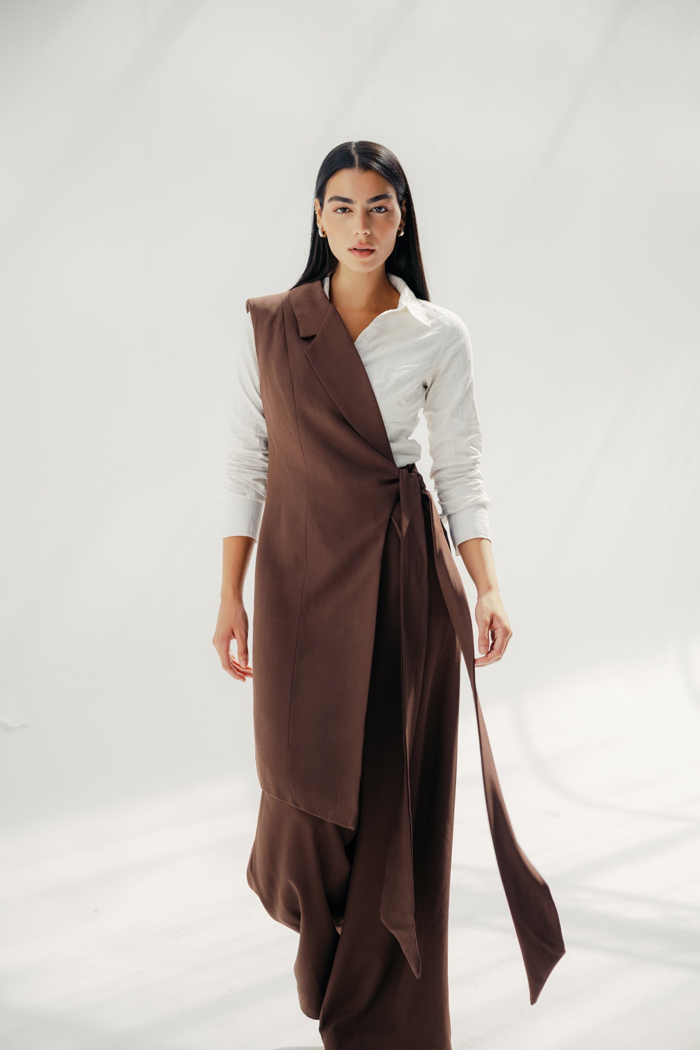 The Elara vest Brown