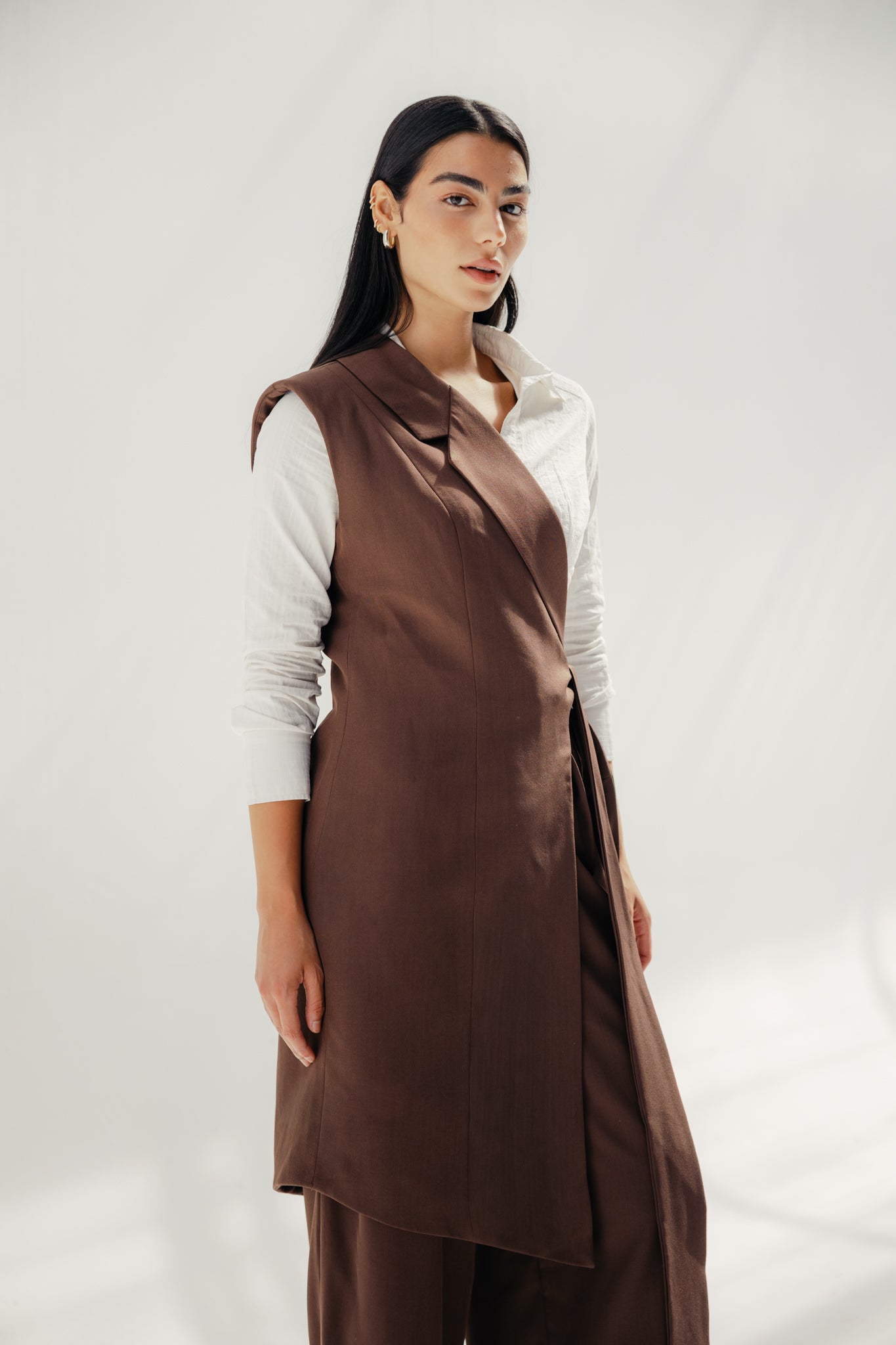 The Elara vest Brown