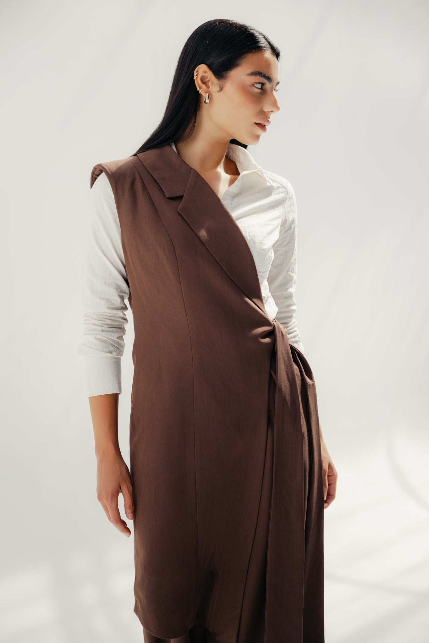 The Elara vest Brown
