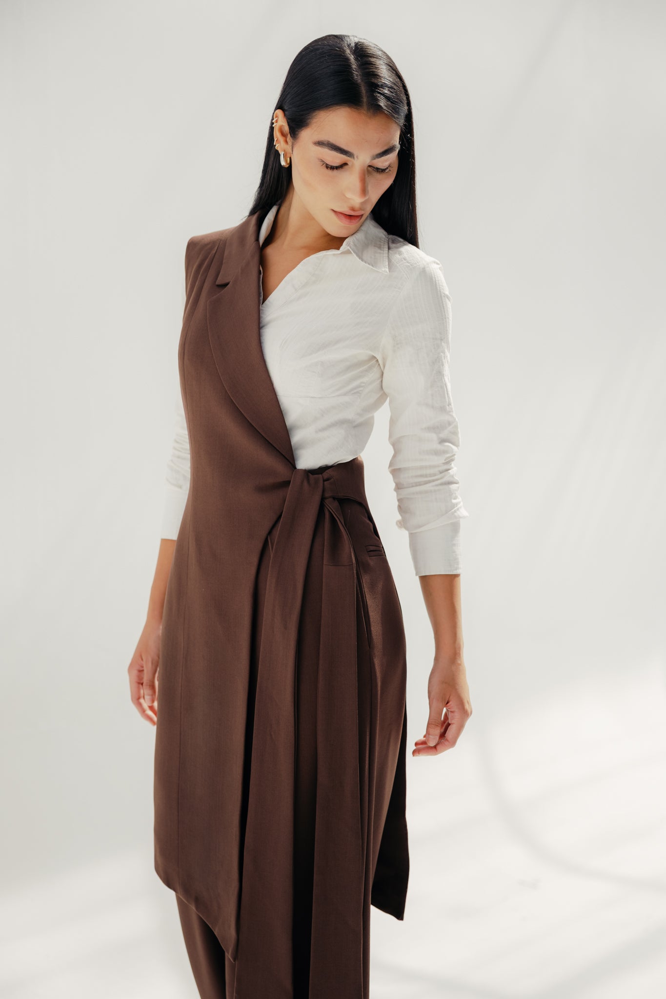 The Elara vest Brown