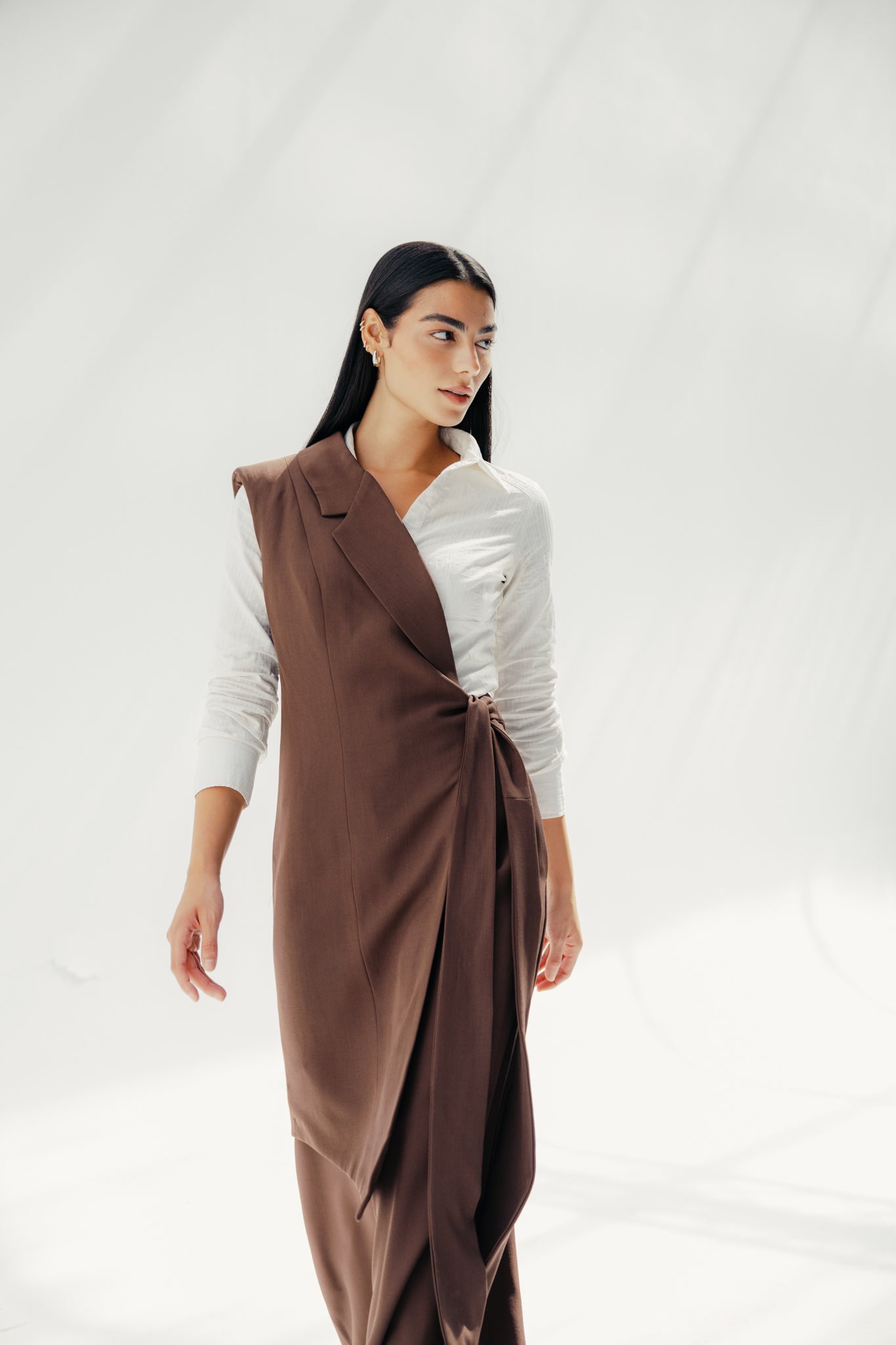 The Elara vest Brown