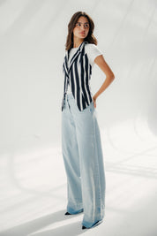 The Solano vest  Black and White