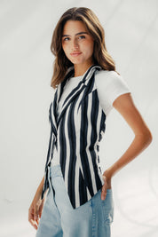 The Solano vest  Black and White