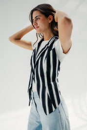 The Solano vest  Black and White