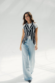 The Solano vest  Black and White