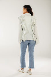 Breezy Ruffle Cardigan Mint