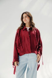 The trace chemise Dark Red
