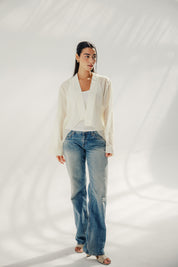 The summer veil blouse OFF WHITE