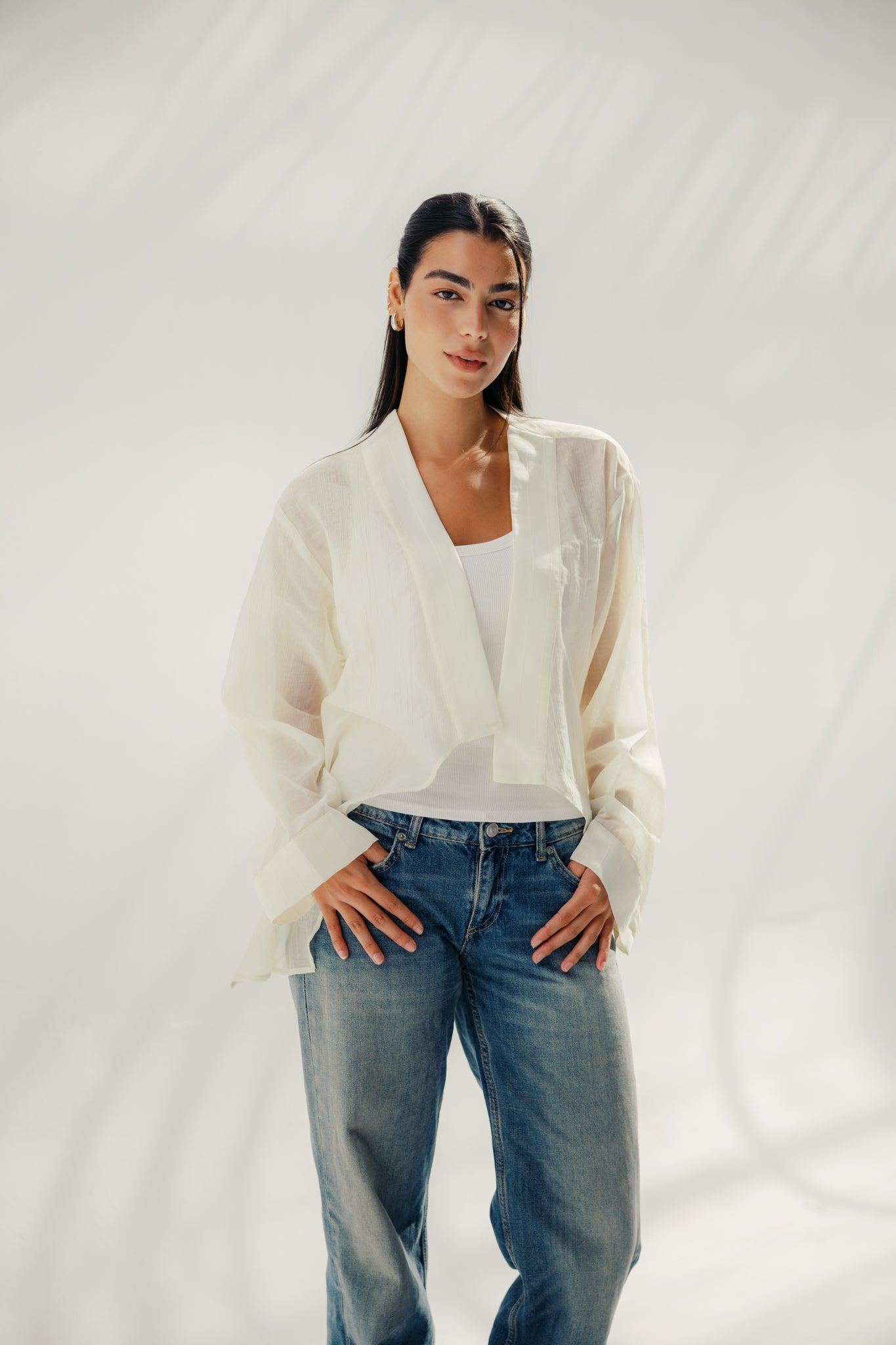 The summer veil blouse OFF WHITE