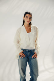 The summer veil blouse OFF WHITE