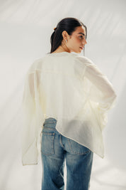 The summer veil blouse OFF WHITE