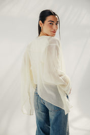 The summer veil blouse OFF WHITE