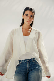 The summer veil blouse OFF WHITE