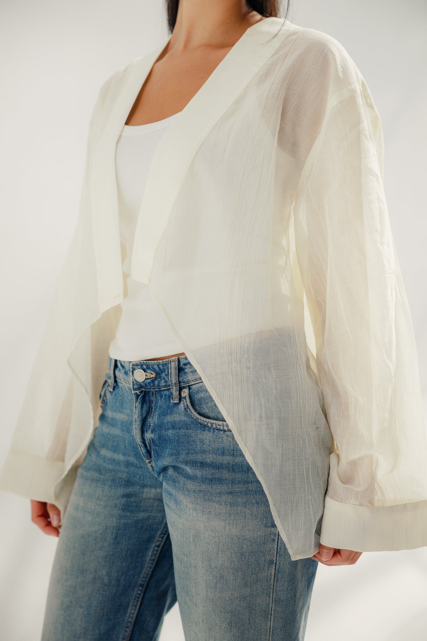 The summer veil blouse OFF WHITE
