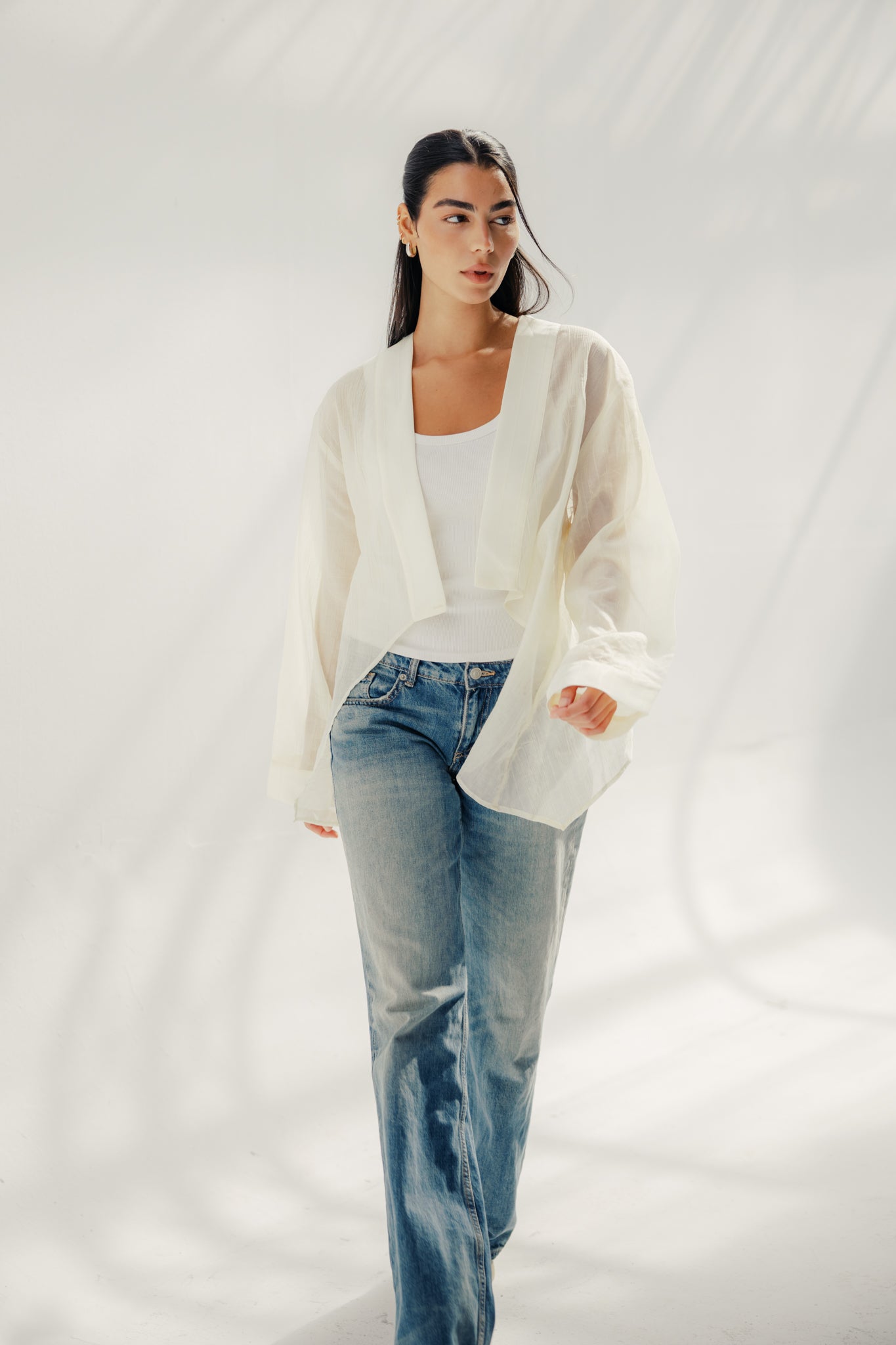 The summer veil blouse OFF WHITE